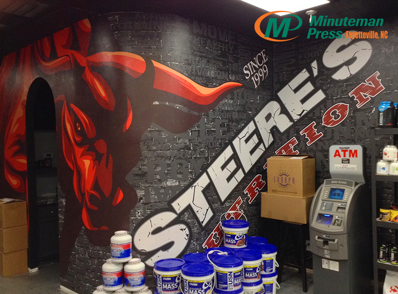 Custom high resolution Wall Graphics to promote your brand in Fayetteville NC