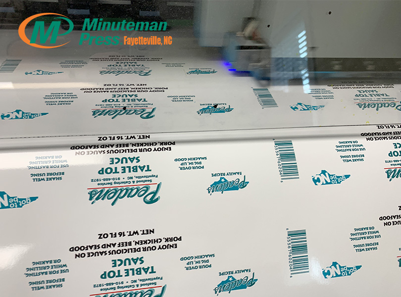 custom printed waterproof label by minuteman press 