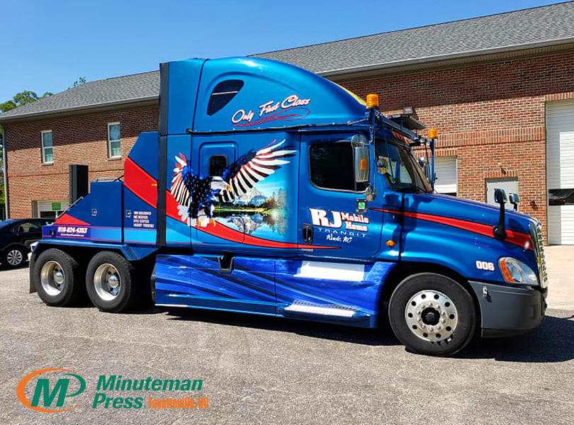 RJ Custom Truck Graphic by Minuteman Press in Fayetteville, NC