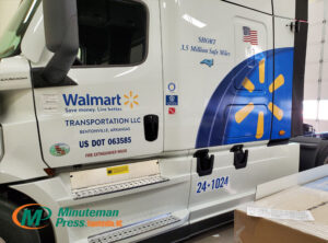 Walmart Custom Truck Graphic by Minuteman Press in Fayetteville, NC