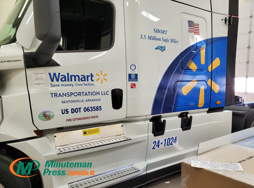 Walmart Custom Truck Graphic by Minuteman Press in Fayetteville, NC